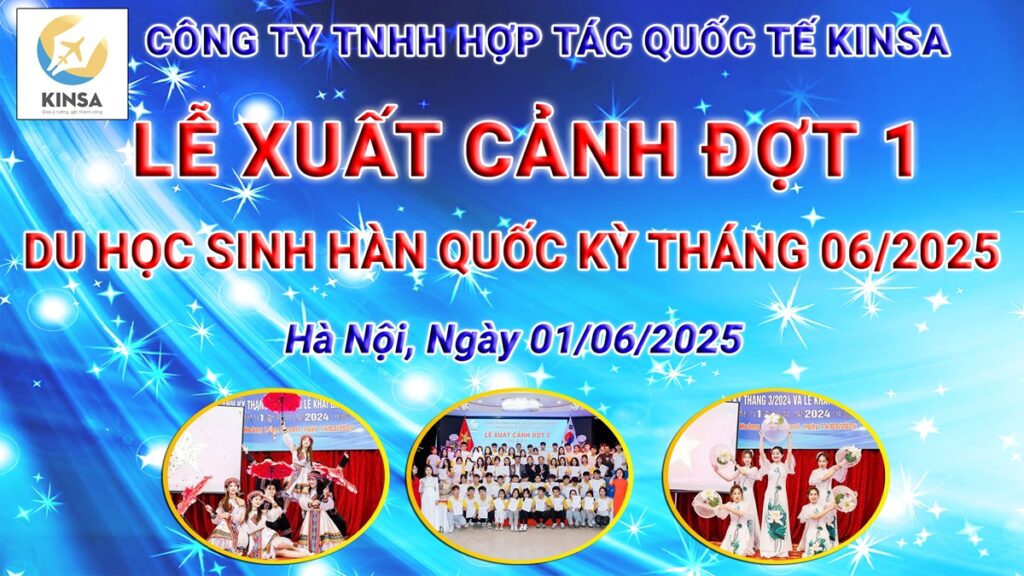 Lễ xuất cảnh du học sinh Kinsa đợt 1 kỳ tháng 6-2025