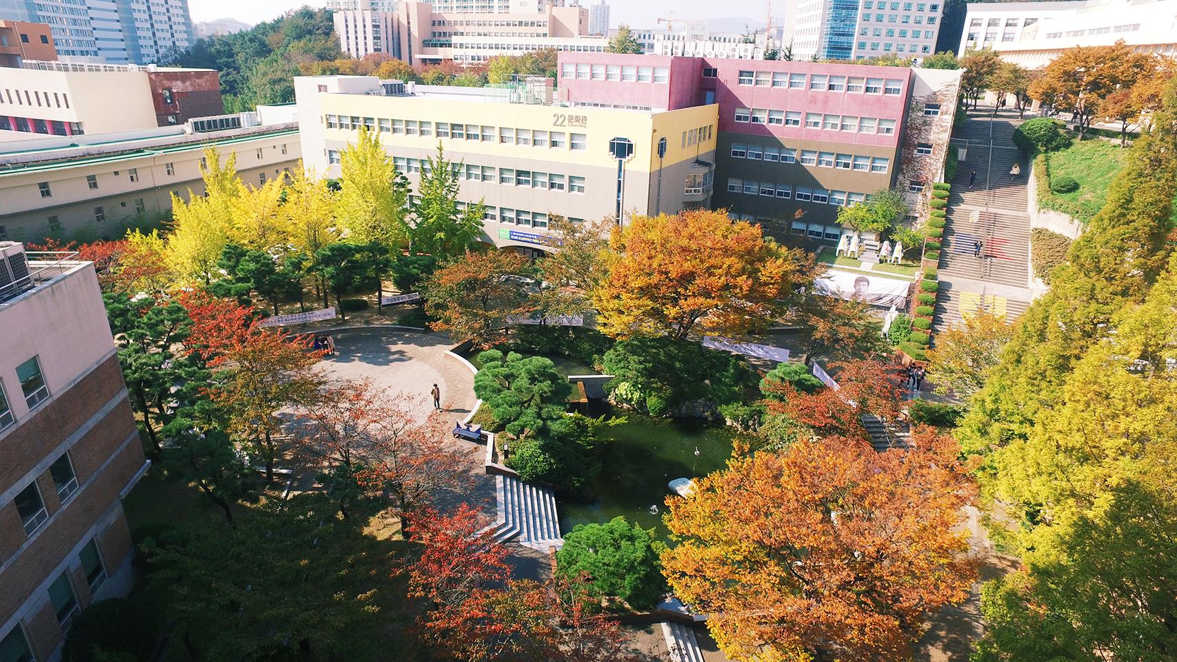Đại học Kyungsung khi sang mùa Thu