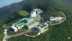 Trường Đại học Kunjang nhìn từ trên cao xuống