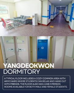 Tiện nghi tại ký túc xá Yangdeokwon - Trường Đại học Kyungbok